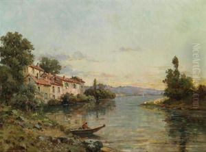 Riverlandscape In Southern France by Gustave Mascart