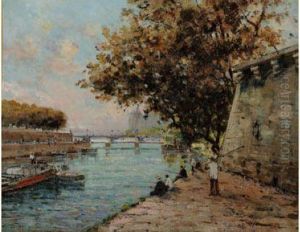 Pecheurs Sur Les Quais, Paris