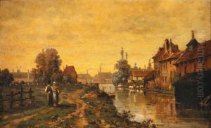 Bords De Riviere by Gustave Mascart