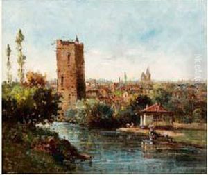 Lavandieres Au Bord D'une Riviere