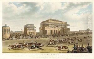 Doncaster Races, passing the judge stand (Siltzer 221), by Smart and Hunt by James Pollard