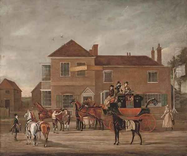 The Manchester to London Royal Mail outside the Old White Lion - view 1