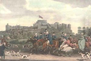 His Majesty King George III returning from hunting, by M.Dubourg by James Pollard