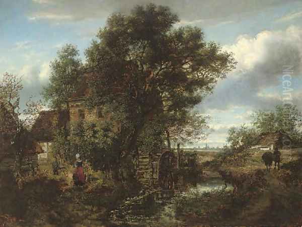 Collecting water at the mill - view 1