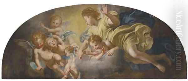An angel and putti - view 1