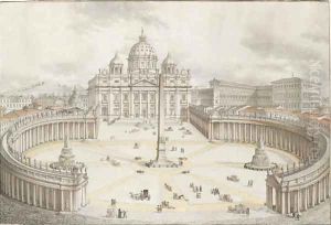 Rome View of the Piazza San Pietro with the Vatican by Francesco Panini
