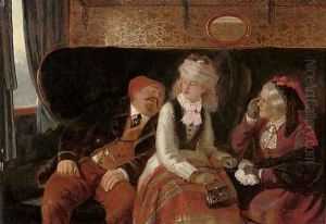 The railway carriage by George Patten