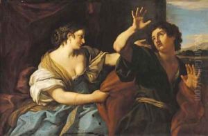 Joseph and Potiphar's wife by Jan Von Lis, Called Pan