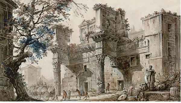 The Forum of Nerva, with half-Corinthian columns - view 1