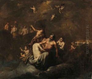 Jupiter with Diana by Cornelis Van Poelenburch