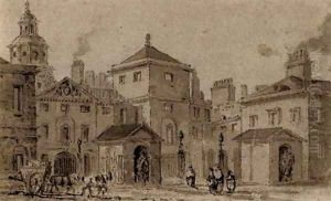 View of the east front of Horse Guards at Whitehall by George Pyne