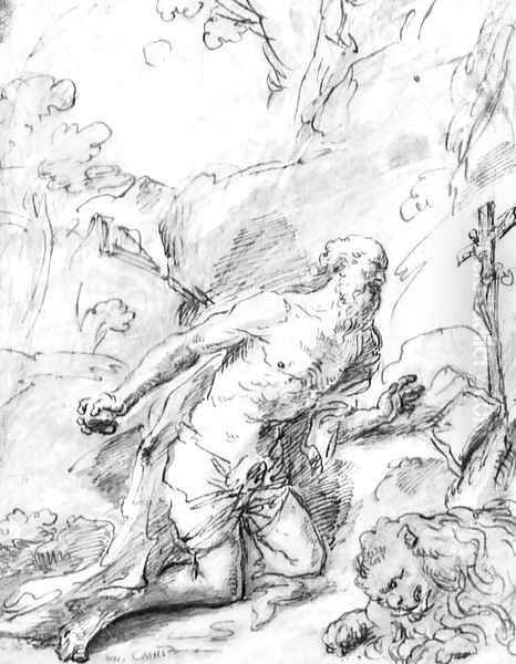 Saint Jerome in the desert - view 1