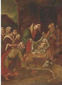 The Adoration of the Shepherds by Jacopo Bassano (Jacopo da Ponte)