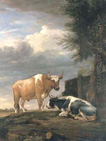Two cows in a landscape - view 1