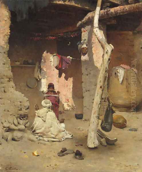 Preparing the Wool - view 1