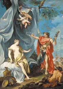 Bacchus and Ariadne by Giovanni Battista The Younger Pittoni
