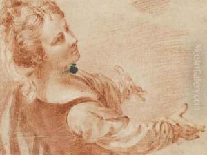 A young woman leaning back by Giovanni Battista The Younger Pittoni