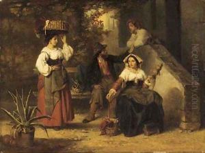 The woolspinners by Karel Frans Philippeau