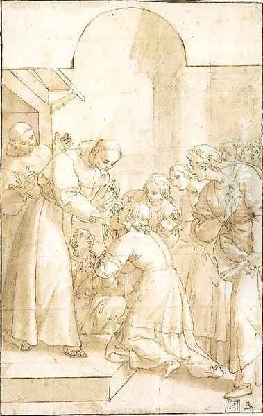 Saint Francis curing a blind woman - view 1