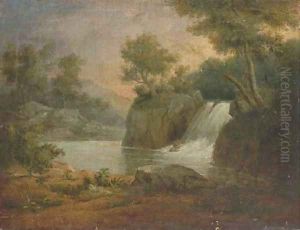 Landscape with Waterfall by James Snr Peale
