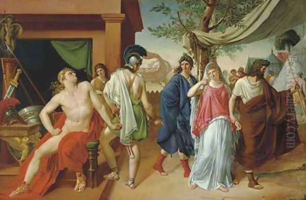 Patroclus handing Briseis to the Heralds of Agamemnon - view 1