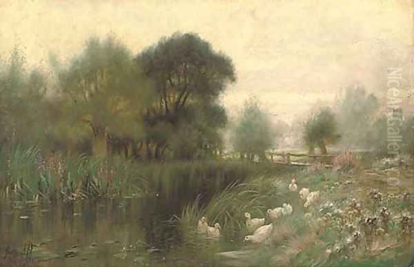 Ducks on a river - view 1