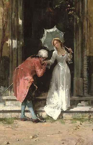 Greeting a suitor - view 1
