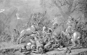Hercules catching the Oxen of Geryon by Charles Parrocel