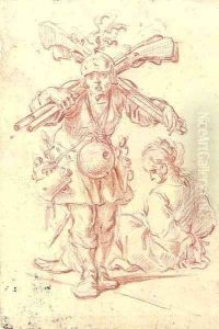 A soldier and his captive by Charles Parrocel