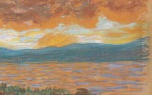 Coucher du soleil, St. Tropez by Auguste Pegurier