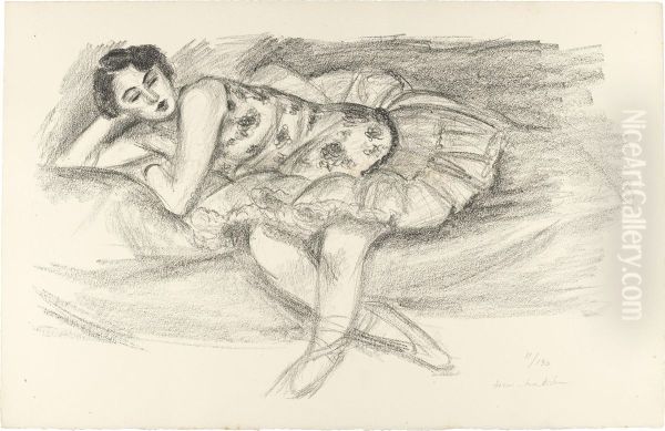Danseuse Au Divan Pliee En Deux - view 1