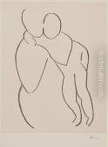 Vierge Et Enfant Sans Indication Des Visages by Henri Matisse
