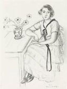 La Robe Jaune Au Ruban Noir by Henri Matisse