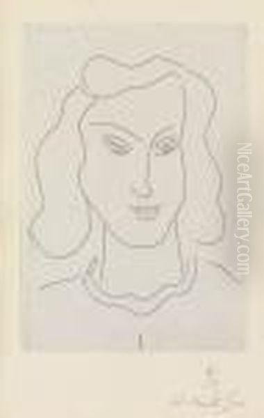 Visage Aux Yeux Fixes Vers Le Sol - view 1