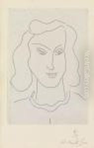 Visage Aux Yeux Fixes Vers Le Sol by Henri Matisse