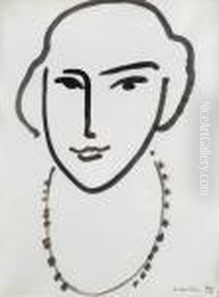 Tete De Femme Au Collier - view 1