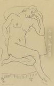 Nu Assis Dans Un Fauteuil, Une Jambe Repliee by Henri Matisse