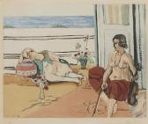 Odalisque Sur La Terrasse by Henri Matisse