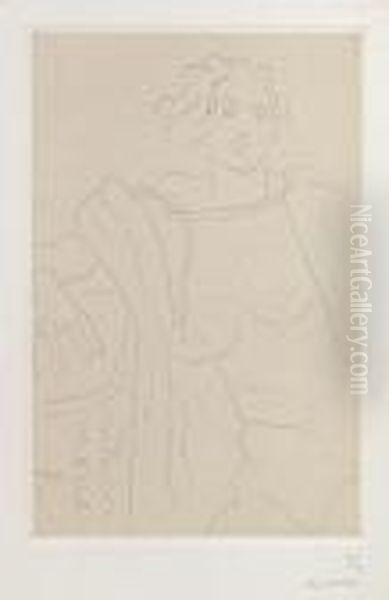 Figure Assise, Le Bras Droit Appuy Sur Une Table - view 1