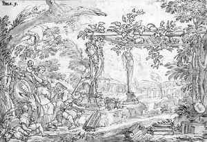 The Rest on the Flight into Egypt. by Paolo Girolamo Piola