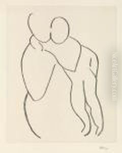 Vierge Et Enfant Sans Indication Des Visages I by Henri Matisse