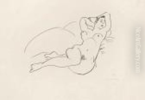 Nu Couche, Les Bras Leves - view 1