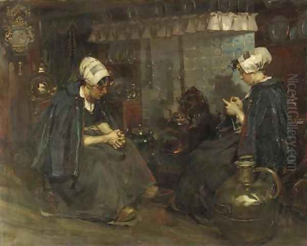 Volendam girls in an interior - view 1