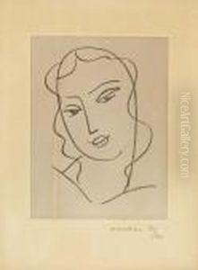 Etude Pour La Vierge <tete Voilee> by Henri Matisse