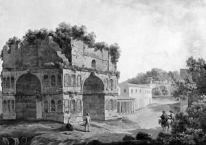 The Tomb of Cecilia Metella on the Via Appia, Rome by Simone Pomardi