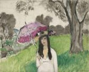 Femme A L'ombrelle Rose by Henri Matisse
