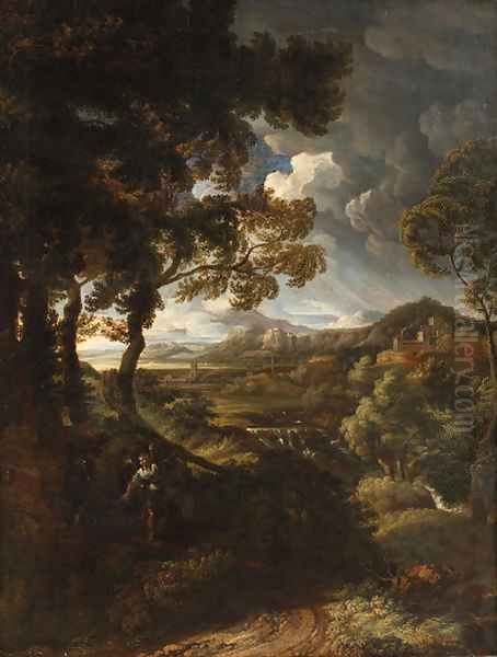 A wooded landscape with Elijah and the Angel - view 1