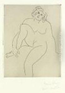 Nu Assis, Le Bras Entourant La Jambe Repliee by Henri Matisse