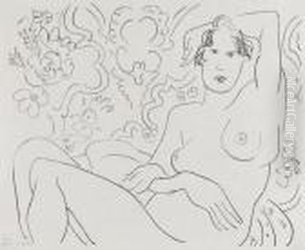 Nu Assis, Bras Gauche Sur La Tete - view 1