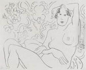 Nu Assis, Bras Gauche Sur La Tete by Henri Matisse